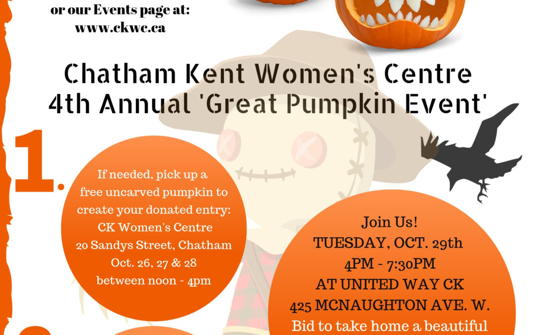 4th Annual Great Pumpkin Event – October 2019